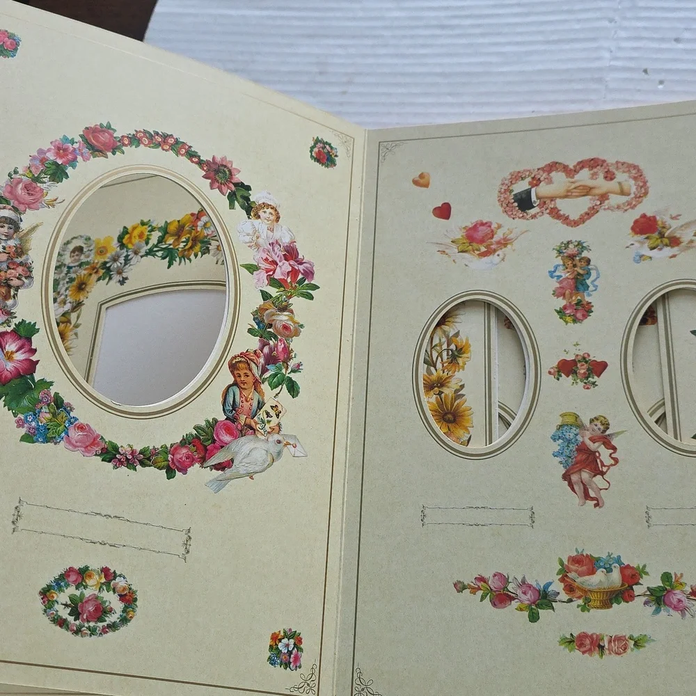 Victorian Style Floral Photograph Album 1997  Vintage Scrapbook Inspired 8.5x11